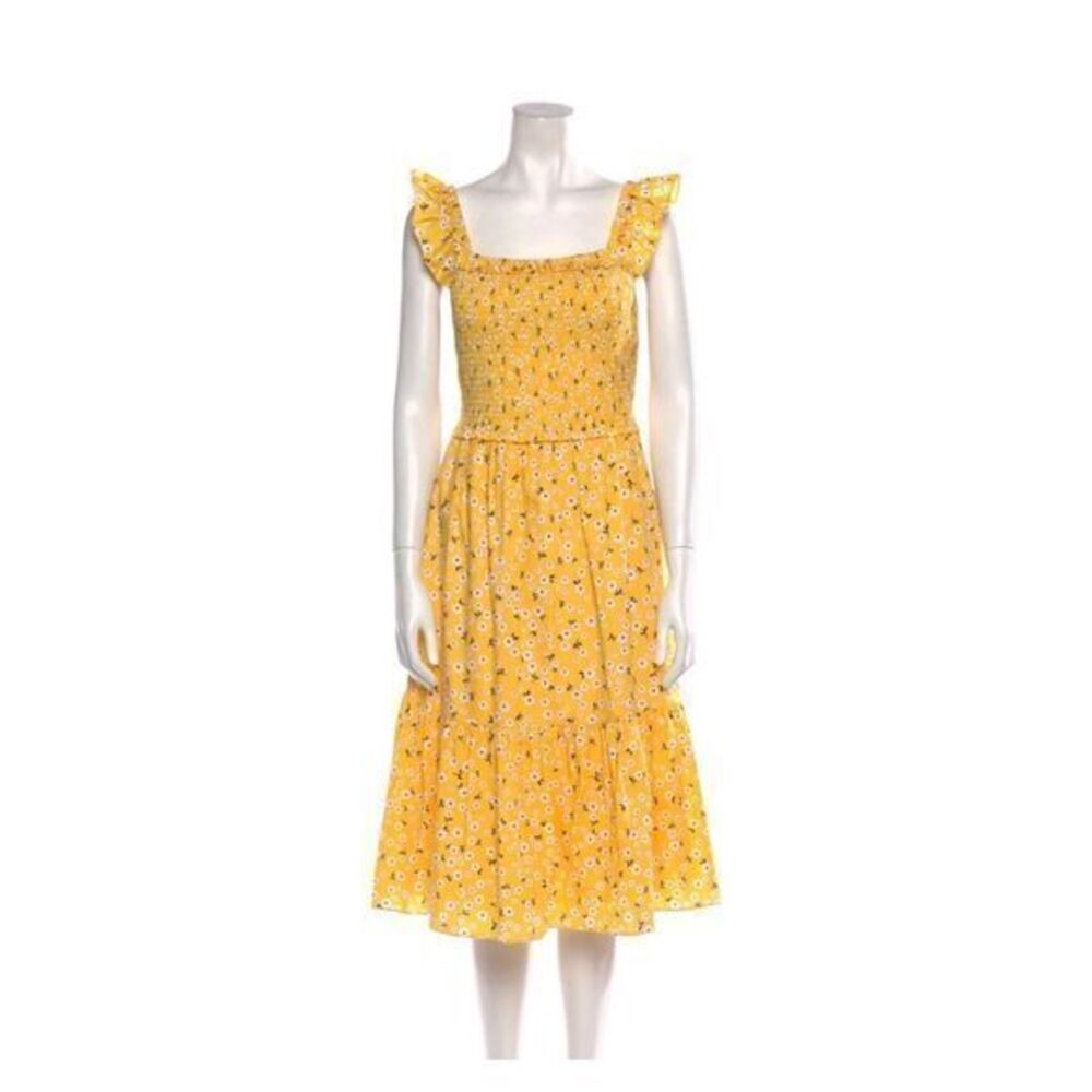 Kate Spade Summer Dress floral print midi length size small NWT